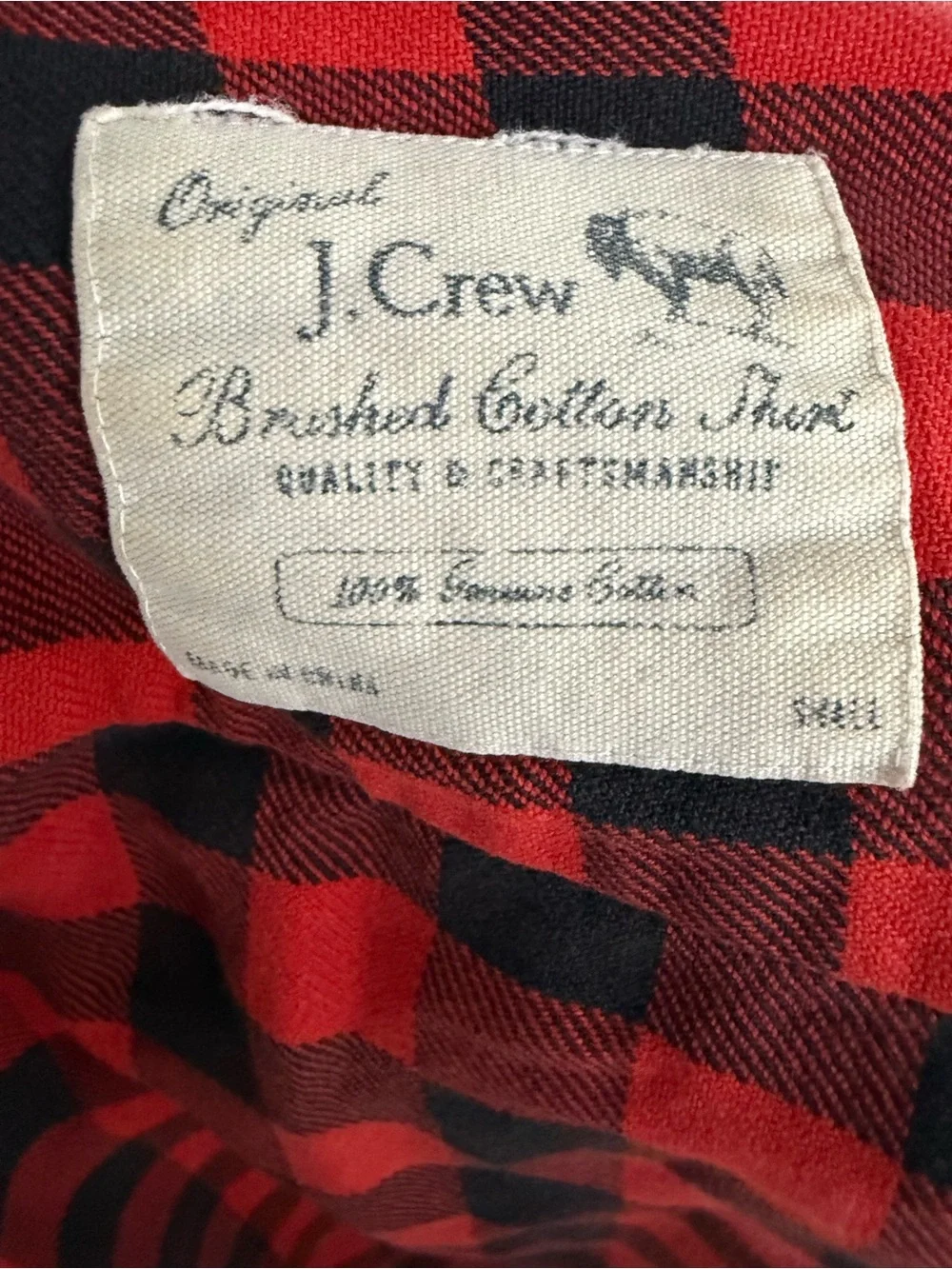 Red Black Plaid Button-Front Shirt